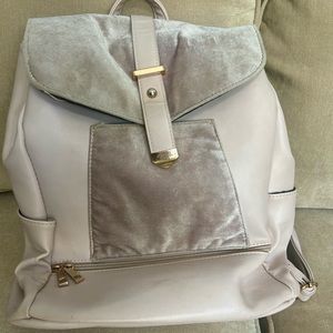 Neutral Colored Faux Leather Bag